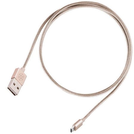 Dynamicfunction Reversible USB-A to Micro-B Cable - Gold DY537105